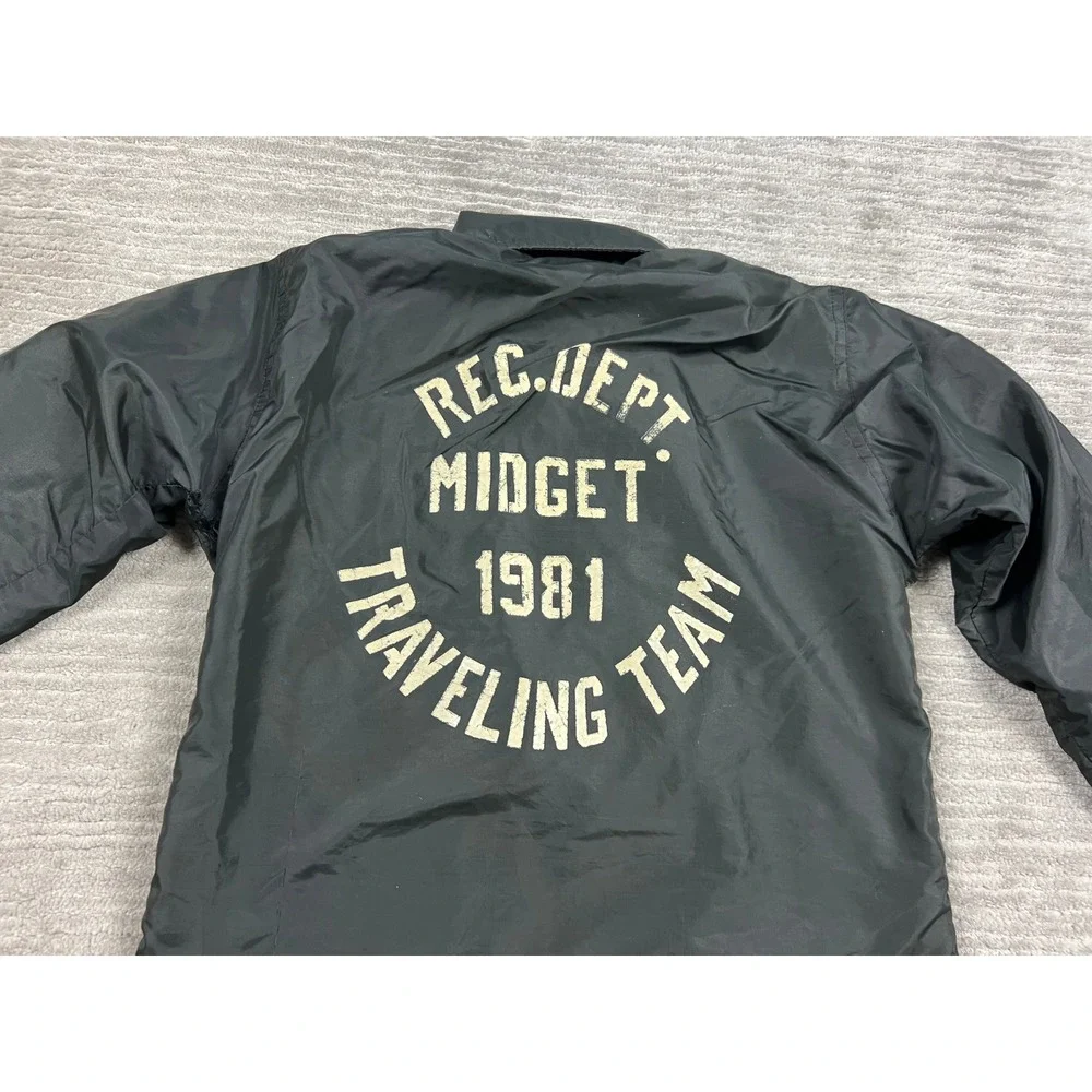 Windless Coach Jacket Men S Black 1981 Traveling Team Graphic Vintage Snap Front